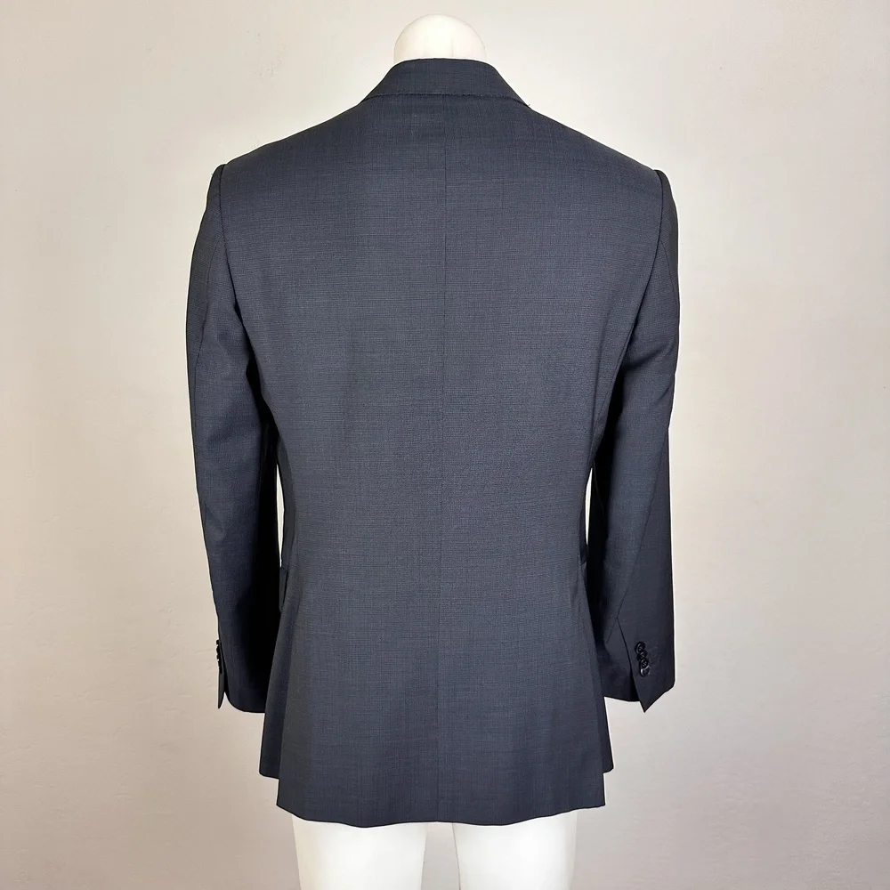 Zignone Slate Gray Textured Wool Sport Jacket Size 38R